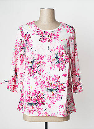 Top coupe cintrée manches 3/4 rose DAMART femme