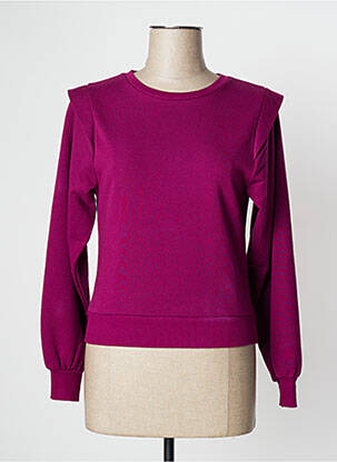 Sweat-shirt stretch manches longues violet CACHE CACHE femme