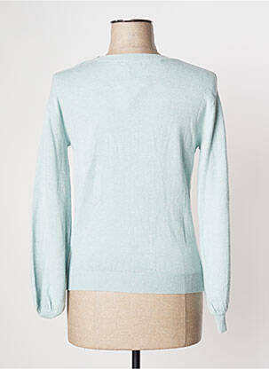 Pull tissage chiné manches longues vert CACHE CACHE femme