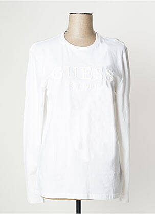 T-shirt blanc GUESS pour homme