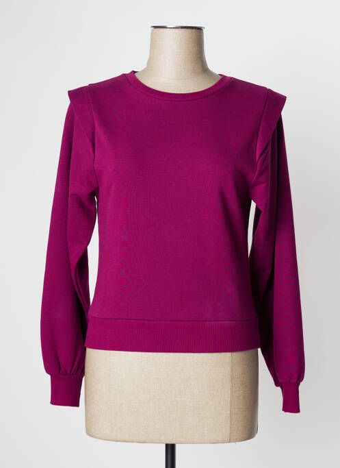 Sweat-shirt stretch manches longues violet CACHE CACHE femme