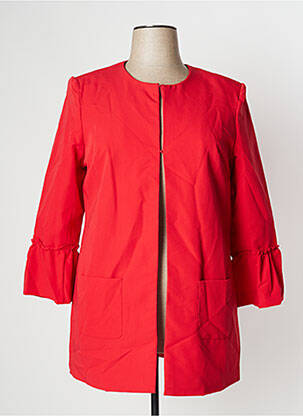 Veste chic tissage crêpe rouge DAMART femme
