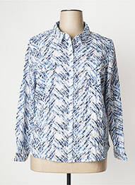 Chemisier coupe cintrée manches longues bleu DAMART femme