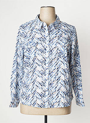 Chemisier coupe cintrée manches longues bleu DAMART femme