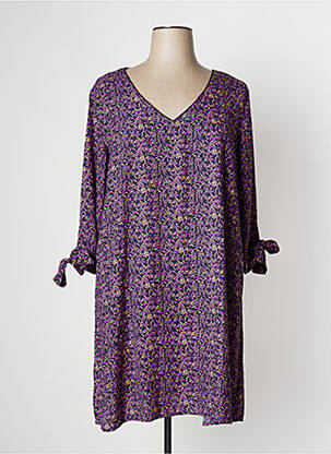 Robe mi-longue violet BLANCHEPORTE pour femme