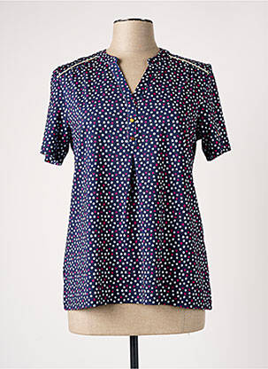 Blouse manches courtes manches courtes bleu DAMART femme