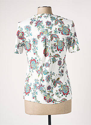 Blouse tissage popeline manches courtes blanc DAMART femme