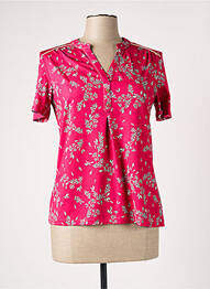 Blouse imprimé fleurs manches courtes rose DAMART femme