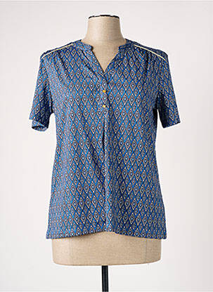 Blouse manches courtes manches courtes bleu DAMART femme