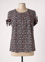 Blouse imprimé fleurs manches courtes noir DAMART femme