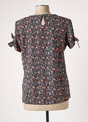 Blouse imprimé fleurs manches courtes noir DAMART femme