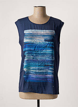 Top imprimé fantaisie manches courtes bleu ESPRIT femme