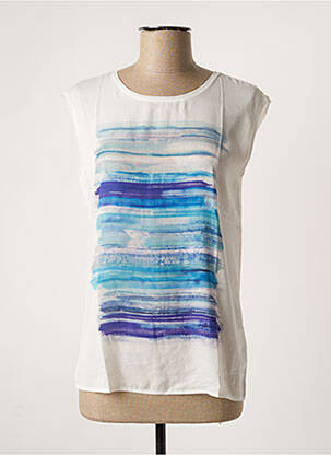 Top imprimé fantaisie manches courtes blanc ESPRIT femme