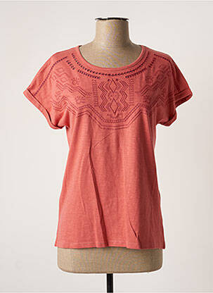 Top stretch manches courtes rose DAMART femme