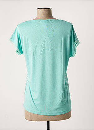 T-shirt col v manches courtes bleu DAMART femme