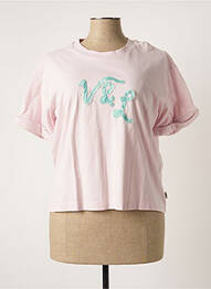 T-shirt stretch manches courtes rose VICTORIO & LUCCHINO femme