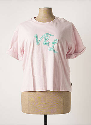T-shirt stretch manches courtes rose VICTORIO & LUCCHINO femme