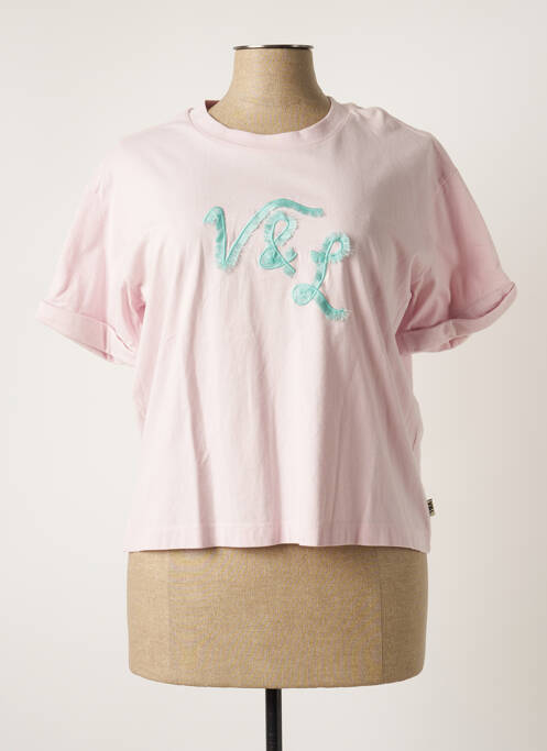 T-shirt rose VICTORIO & LUCCHINO pour femme