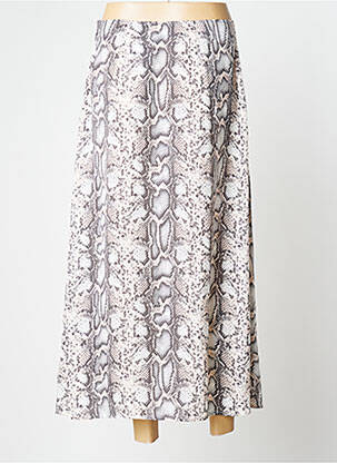 Jupe longue fermeture zippée au dos rose CAMAIEU femme