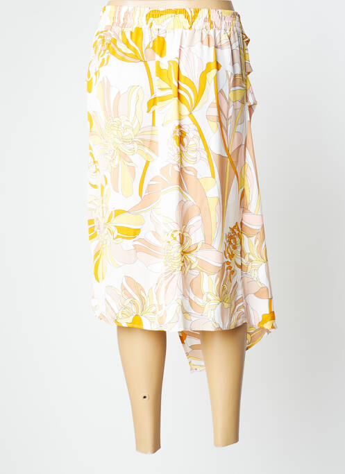 Jupe mi-longue orange CAMAIEU pour femme