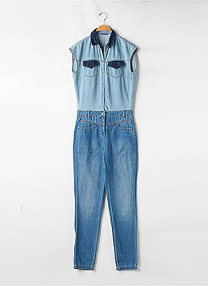Combi-pantalon fermeture boutonnée sur le devant sans manche bleu ONE STEP femme
