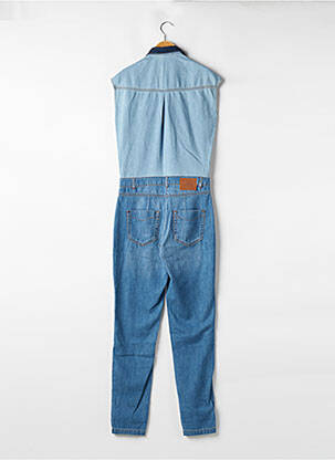 Combi-pantalon fermeture boutonnée sur le devant sans manche bleu ONE STEP femme