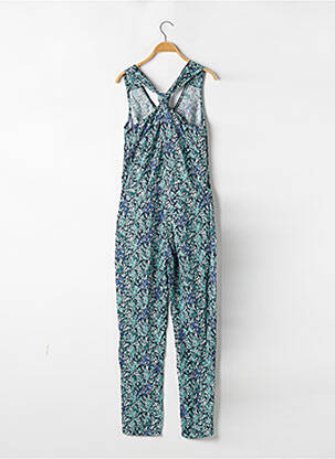 Combi-pantalon fermeture boutonnée sur le devant sans manche bleu IKKS femme