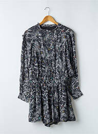 Combishort fermeture boutonnée sur le devant manches longues gris IKKS femme