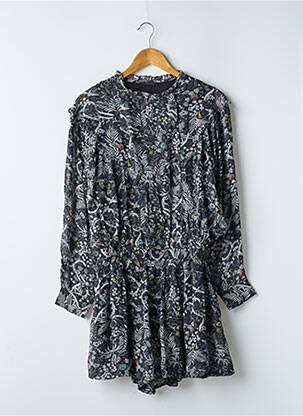 Combishort fermeture boutonnée sur le devant manches longues gris IKKS femme