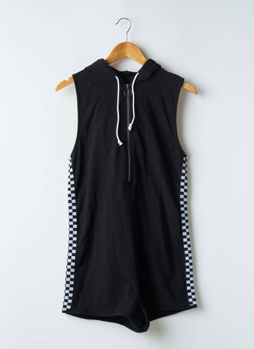 Combishort col carré sans manche noir UNDIZ femme