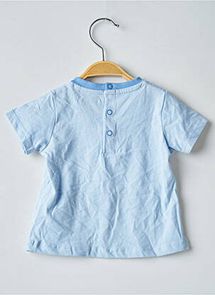 T-shirt fermeture pressionnée manches courtes bleu DU PAREIL AU MÊME garçon