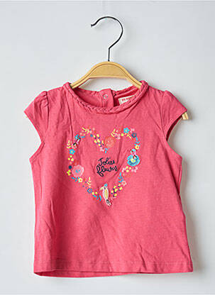 T-shirt coupe cintrée manches courtes rose DU PAREIL AU MÊME fille