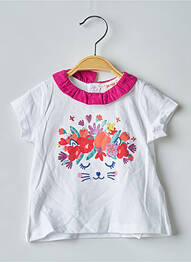 T-shirt coupe cintrée manches courtes blanc DU PAREIL AU MÊME fille