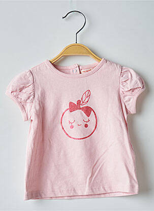 T-shirt coupe cintrée manches courtes rose DU PAREIL AU MÊME fille