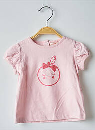 T-shirt coupe cintrée manches courtes rose DU PAREIL AU MÊME fille