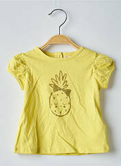 T-shirt jaune DU PAREIL AU MÊME pour fille seconde vue