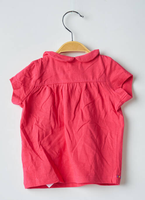 T-shirt col claudine manches courtes rose DU PAREIL AU MÊME fille