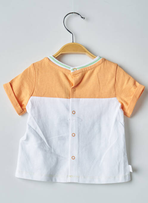 T-shirt fermeture zippée à l'épaule manches courtes orange SERGENT MAJOR garcon