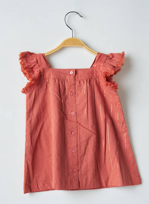 Robe mi-longue orange DU PAREIL AU MÊME pour fille