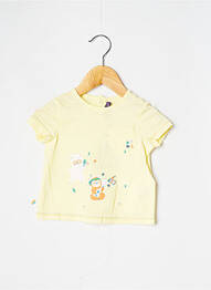 T-shirt fermeture pressionnée manches courtes jaune SERGENT MAJOR garcon