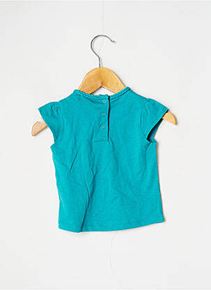 T-shirt stretch manches courtes vert DPAM fille