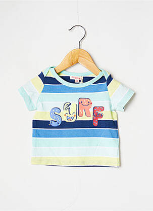 T-shirt stretch manches courtes bleu DPAM garçon