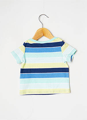 T-shirt stretch manches courtes bleu DPAM garçon