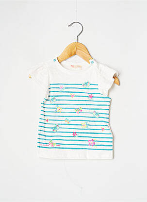 Top coupe droite manches courtes beige DPAM fille