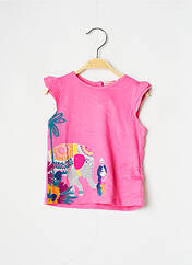 T-shirt rose DPAM pour fille seconde vue