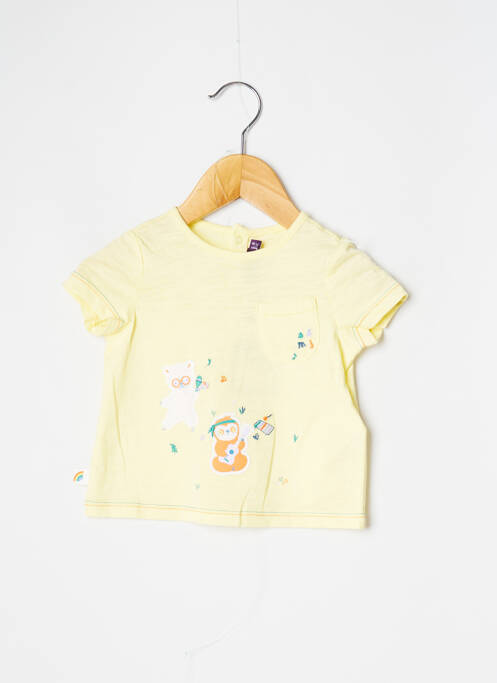 T-shirt fermeture pressionnée manches courtes jaune SERGENT MAJOR garcon