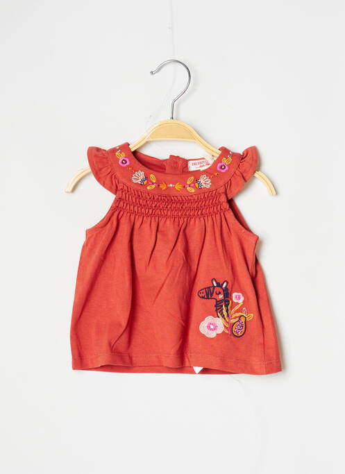 Top orange DPAM pour fille