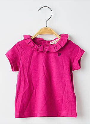 T-shirt coupe droite manches courtes rose DU PAREIL AU MÊME fille
