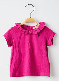 T-shirt coupe droite manches courtes rose DU PAREIL AU MÊME fille