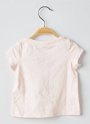 T-shirt stretch manches courtes rose DU PAREIL AU MÊME fille